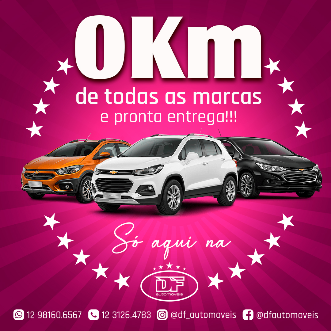 DF Automóveis — campanha 0 km magenta